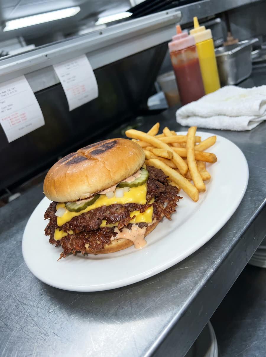Owner's phone photo of Double Smash Burger